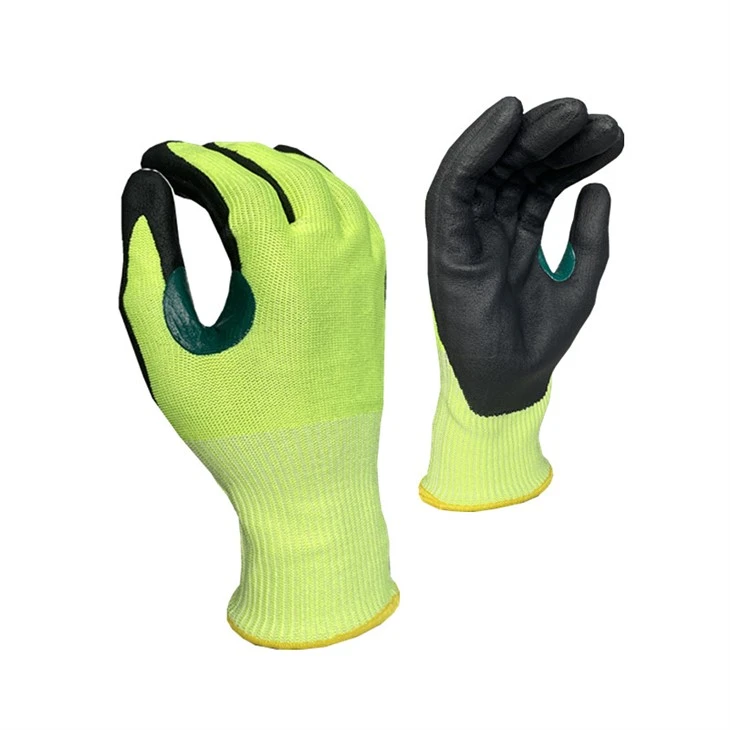 Foam nitrile anti cut glove